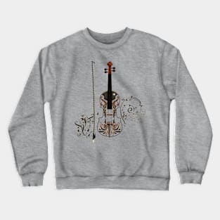 Awesome fantasy steampunk violin Crewneck Sweatshirt